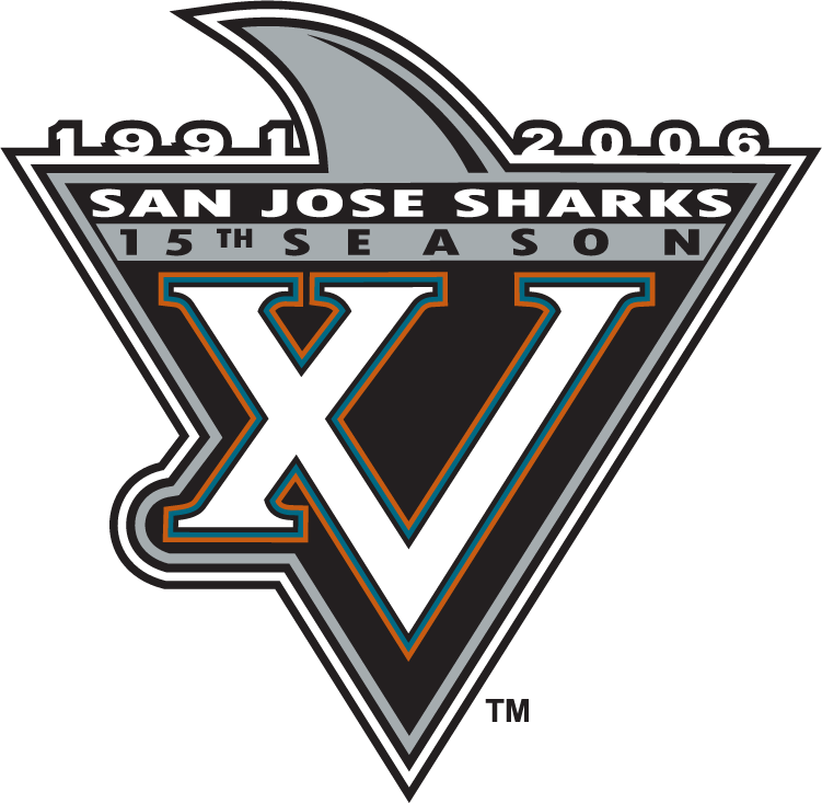 San Jose Sharks 2006 Anniversary Logo t shirts DIY iron ons
